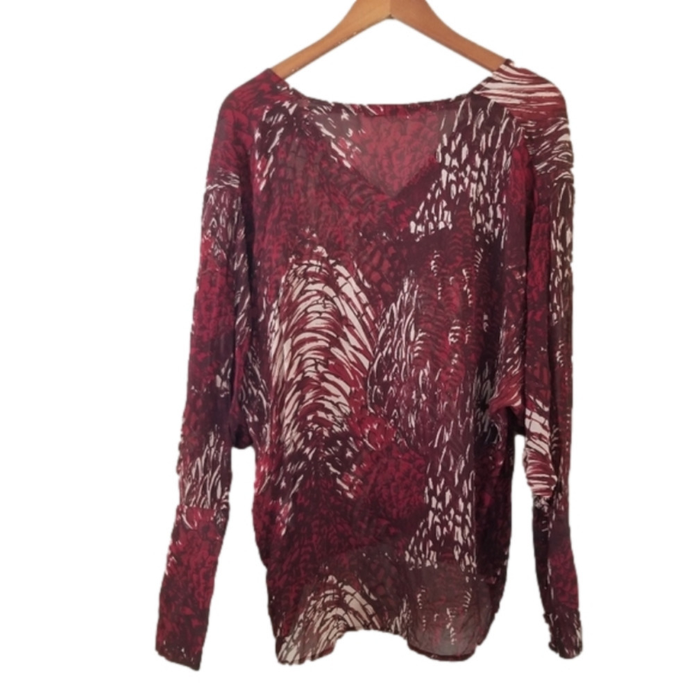 Tamara Mellon Silk Blouse Dolman Sleeve Casual Cover Size 8